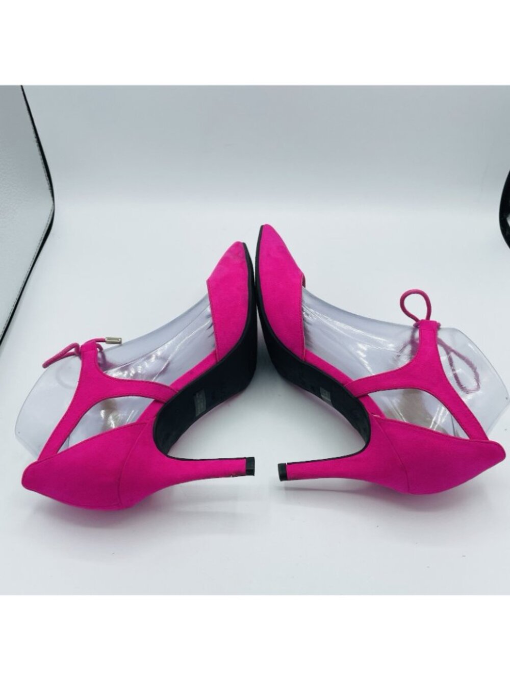 Unisa Shoes Womens Size 8.5 M Pink Faux Suede Stilleto High Heels Lace Up Pumps - Picture 11 of 11